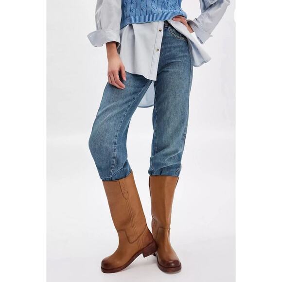 Free People Blaze Pull-On Leather Boots Toasted Wheat Women’s US 8.5 - Picture 4 of 9